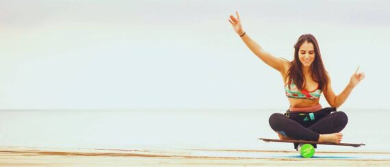Balance Board beim Yoga